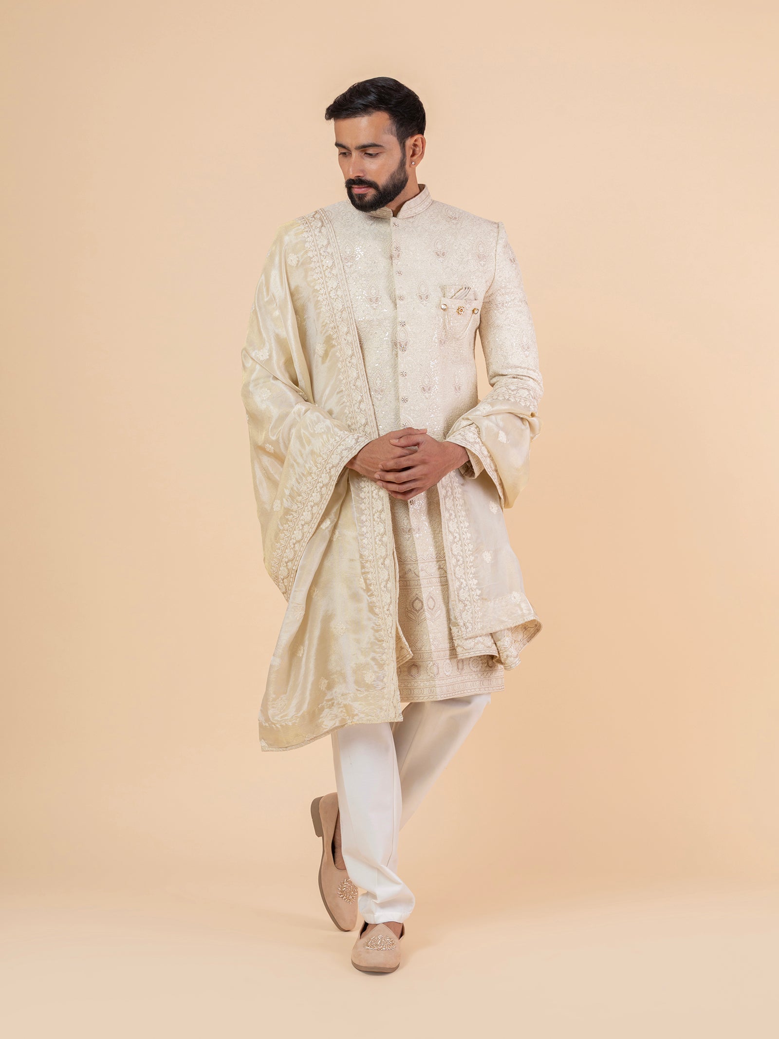Imperial Ivory Sherwani Set