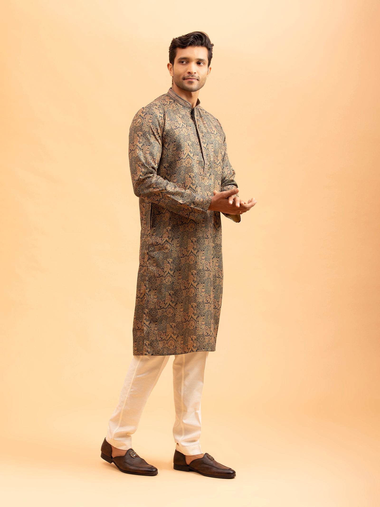 Rustic Gold Paisley Kurta