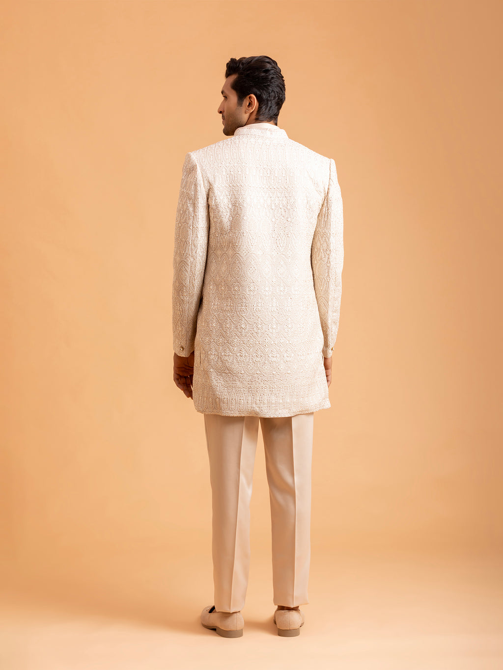 Ivory Serenity Embellished Indo-Western Set