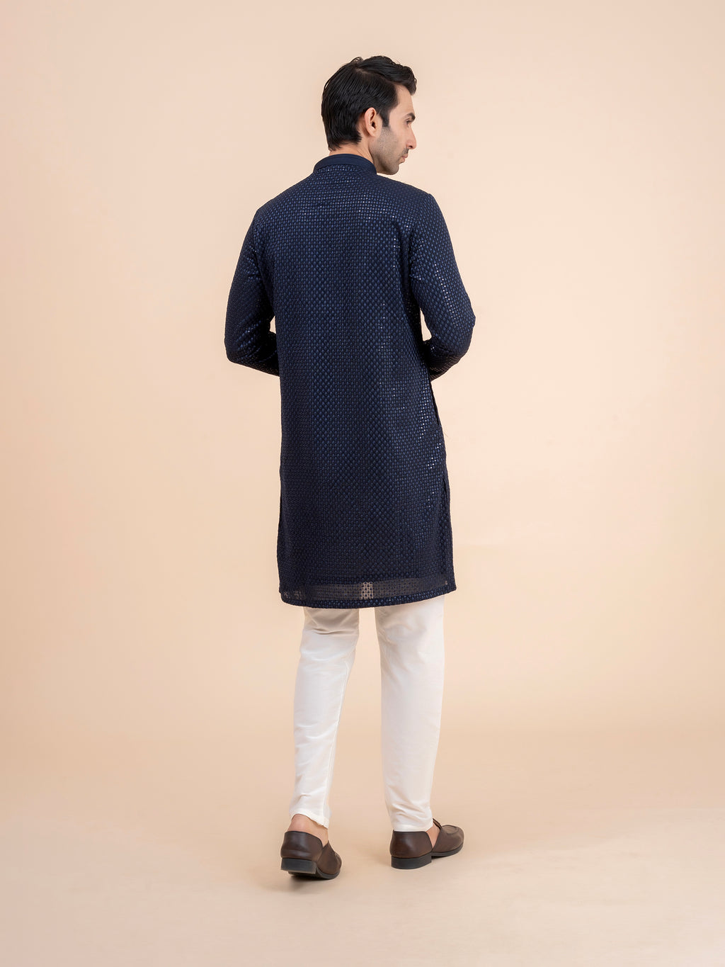 Midnight Blue Embellished Kurta Set