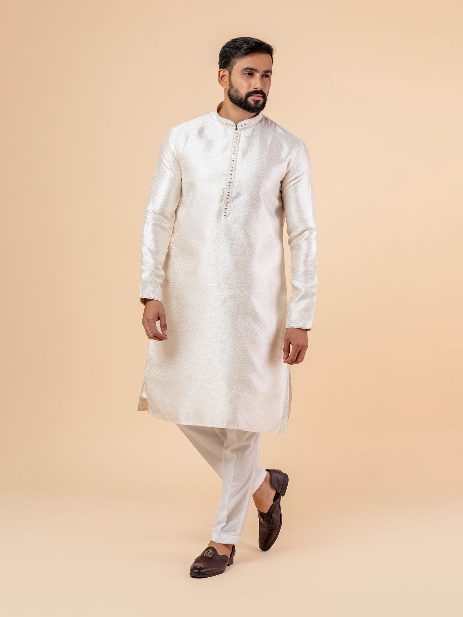 Ivory Tessera Kurta Set