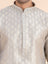 Silver Brocade Kurta Set