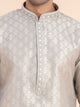 Silver Brocade Kurta Set