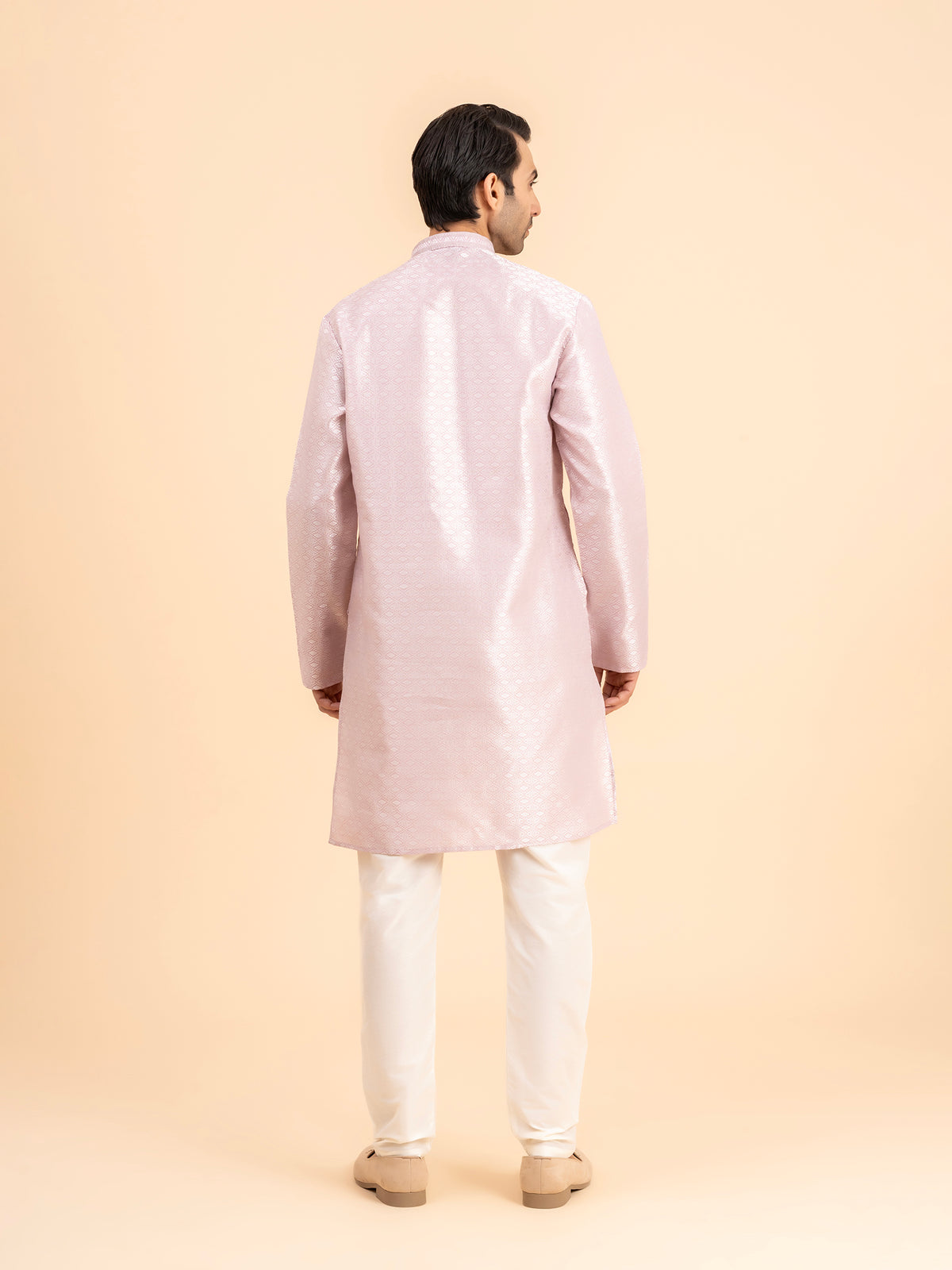Rose Quartz Brocade Kurta Set