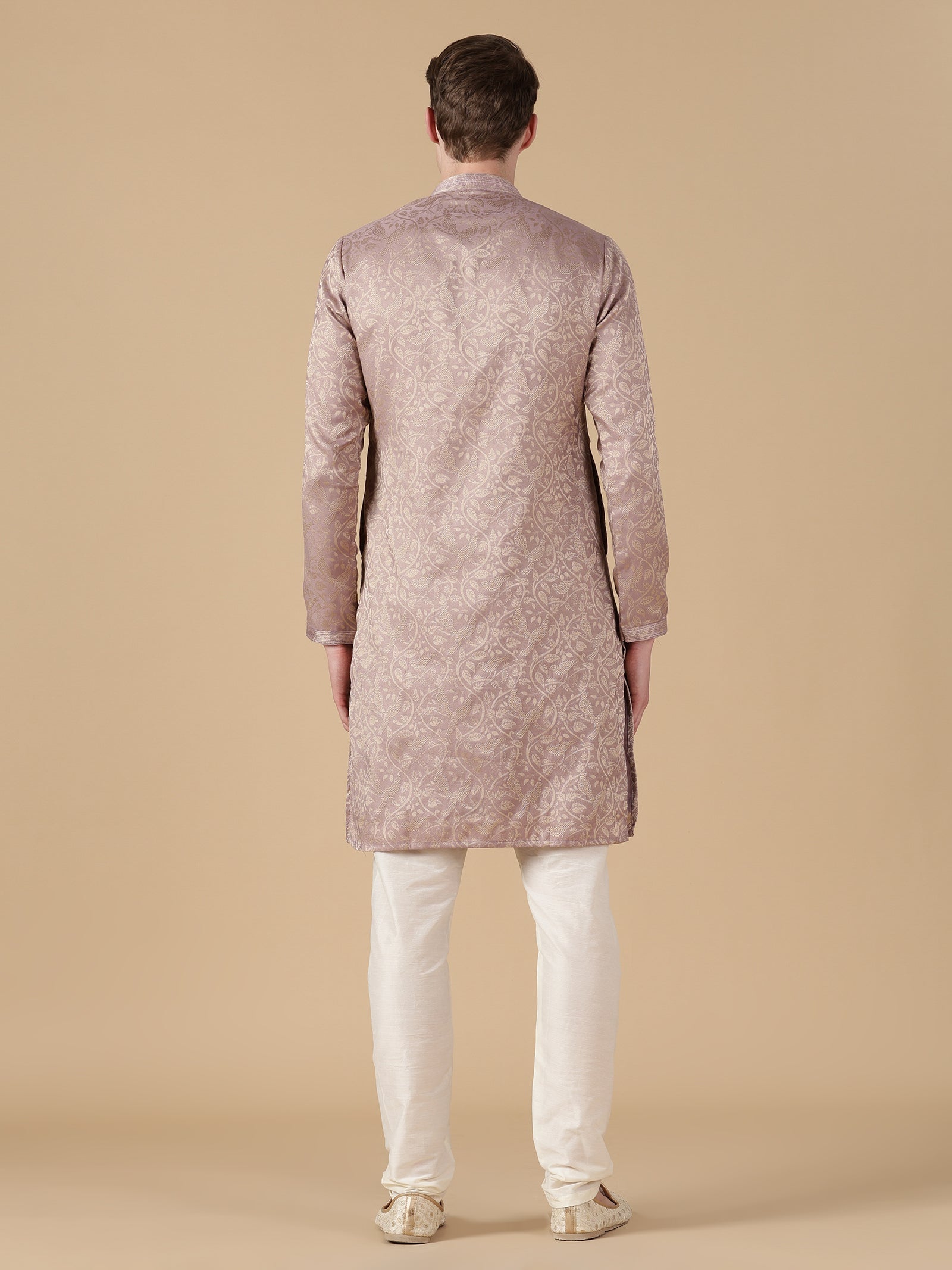 Dusty Mauve Brocade Kurta Set