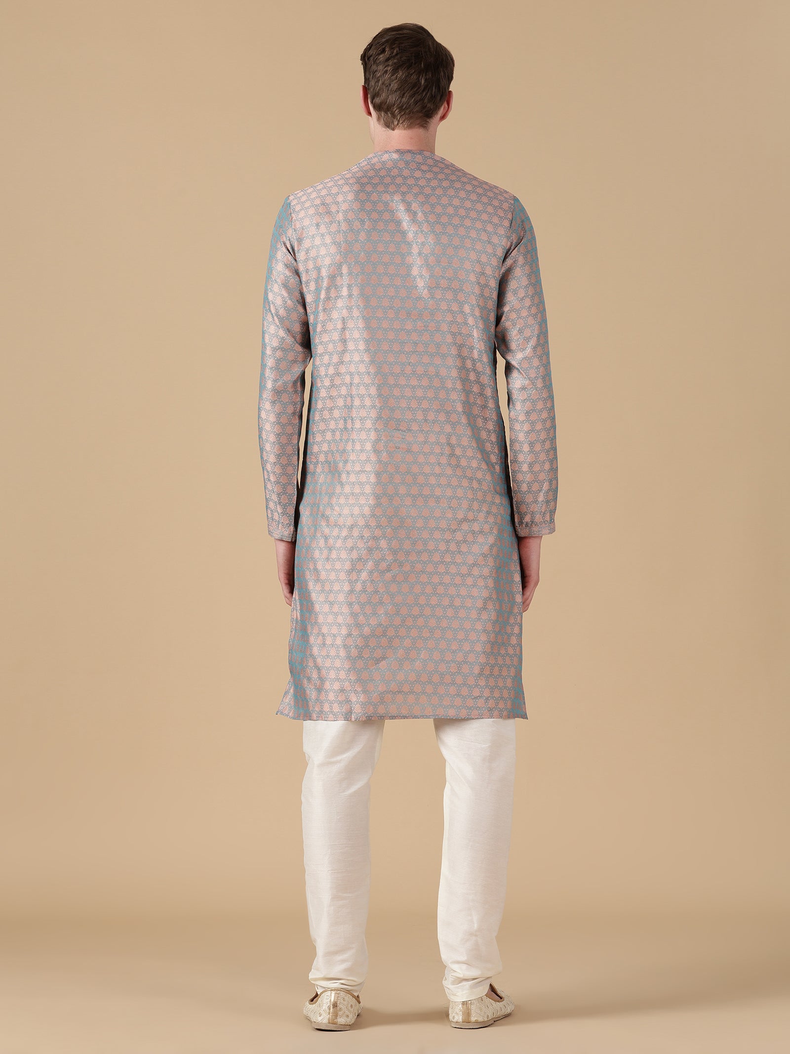 Oceanic Brocade Kurta Set