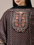 Black Embroidered Printed Suit Set
