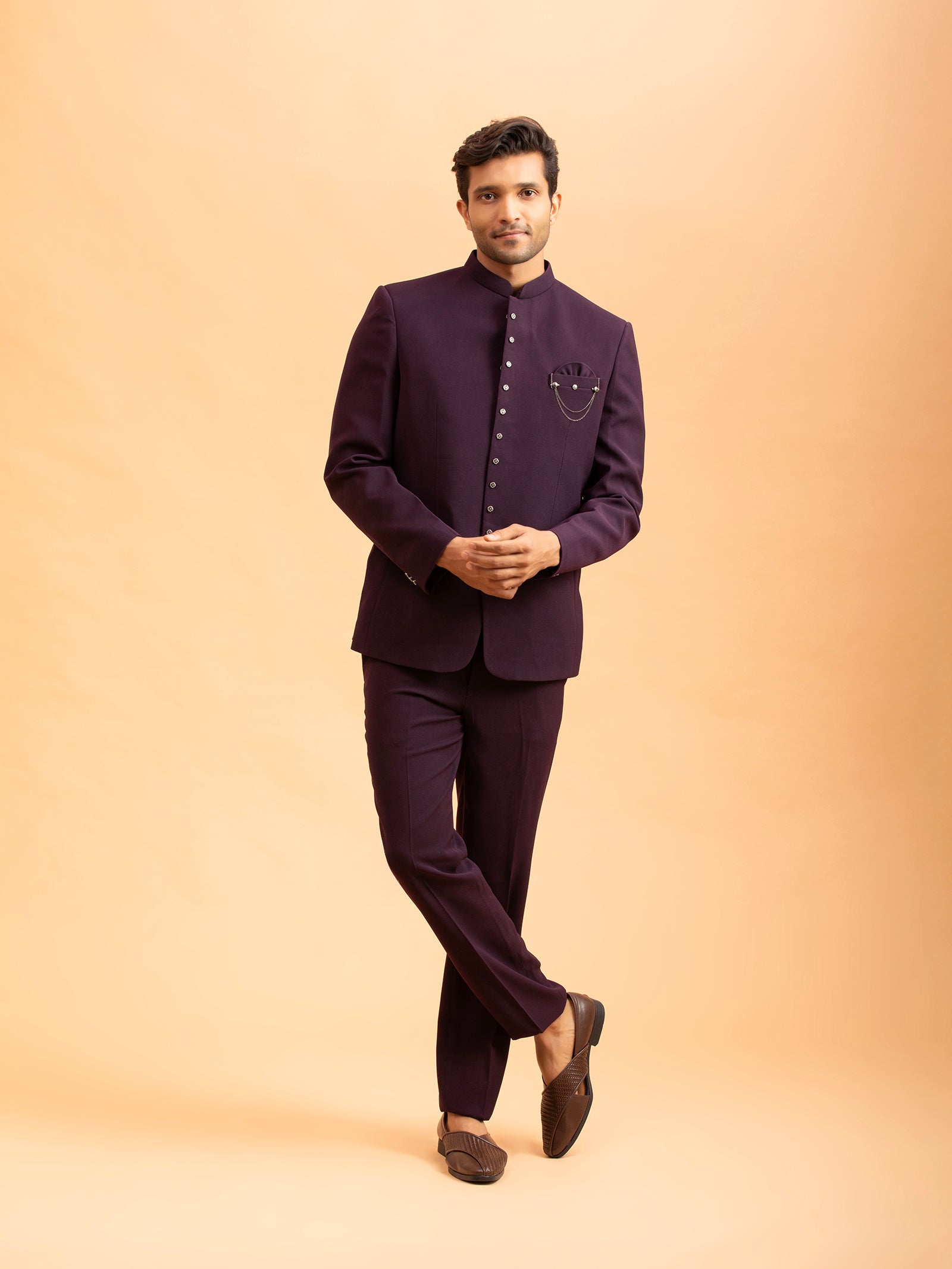 Royal Plum Tailored Jodhpuri Set