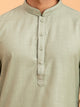 Sage Green Embroidered Placket Kurta Set