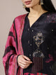 Black Abstract Print Tunic Set
