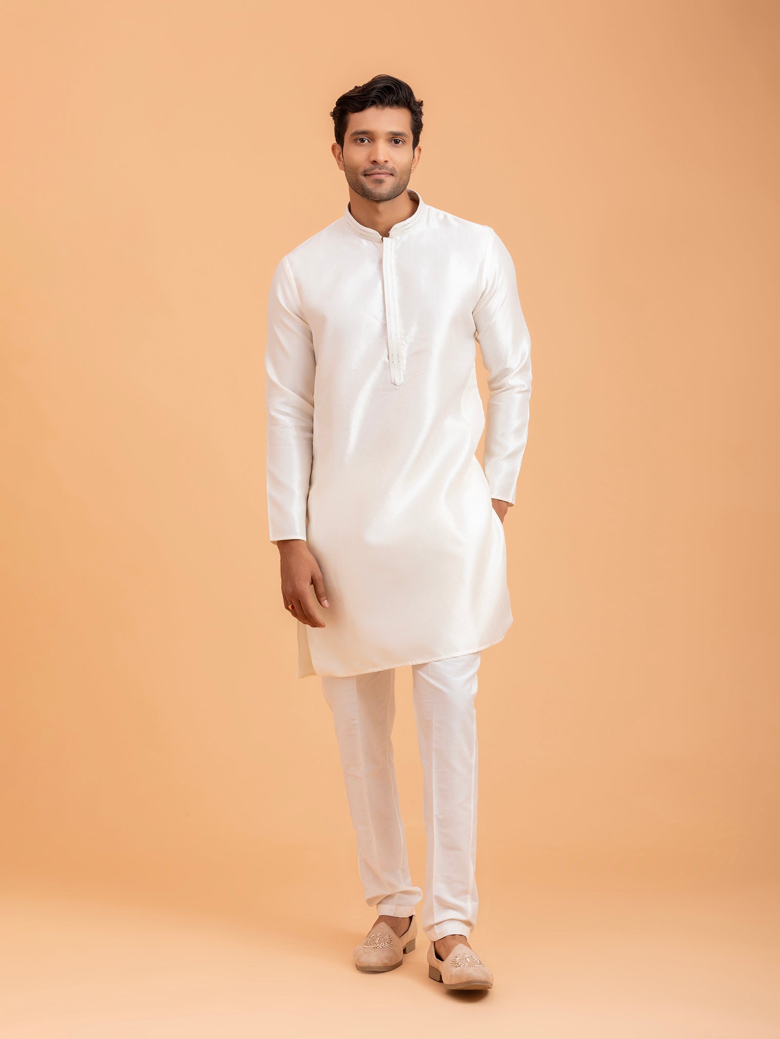White Serenity Minimalist Kurta Set