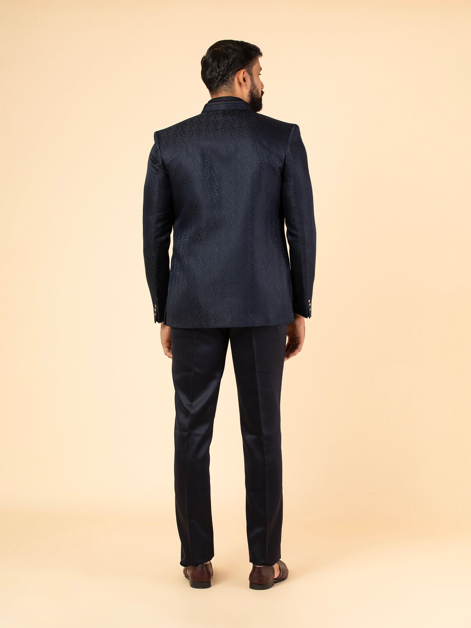 Obsidian Navy Embroidered Jodhpuri Set