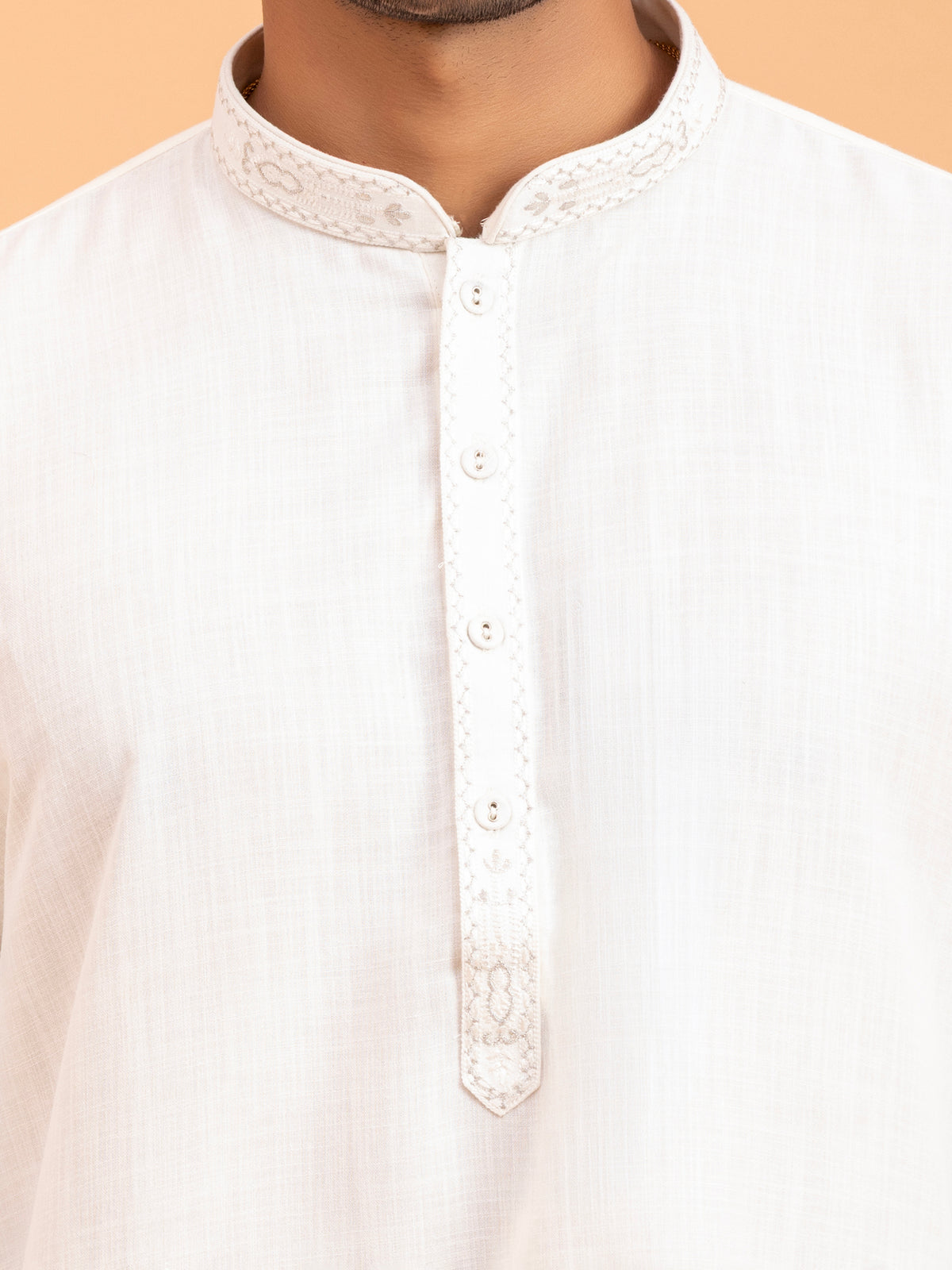 Ivory Minimalist Solid Kurta Set