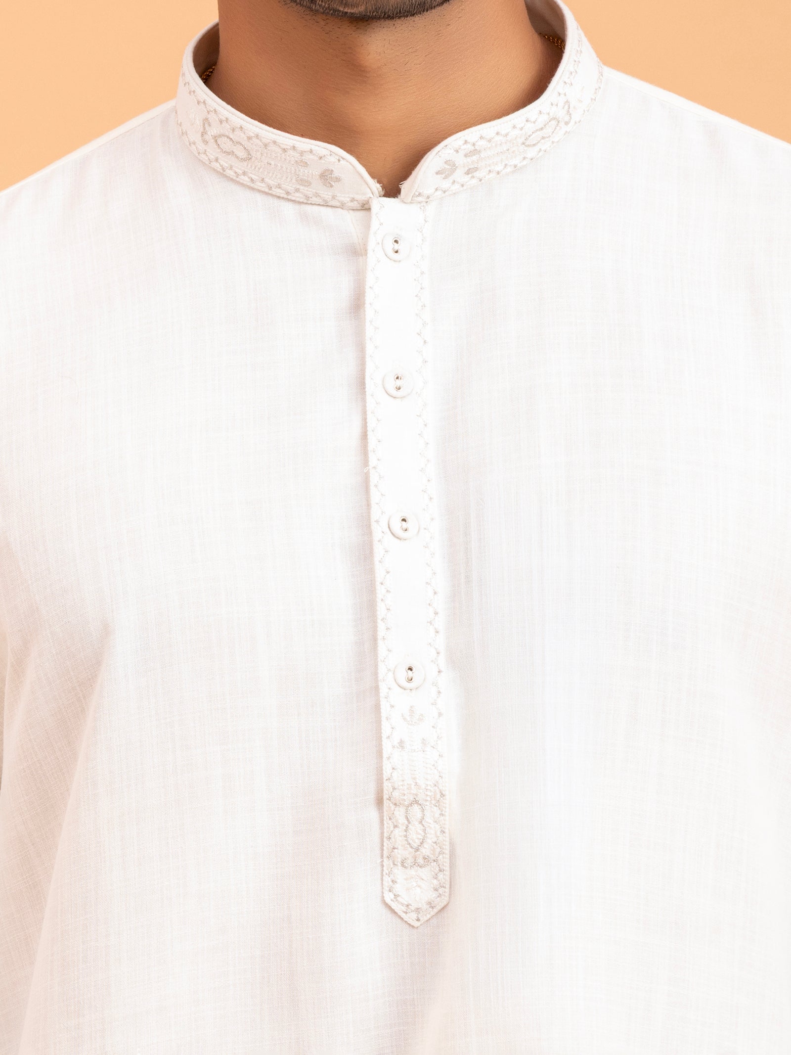 Ivory Minimalist Solid Kurta Set