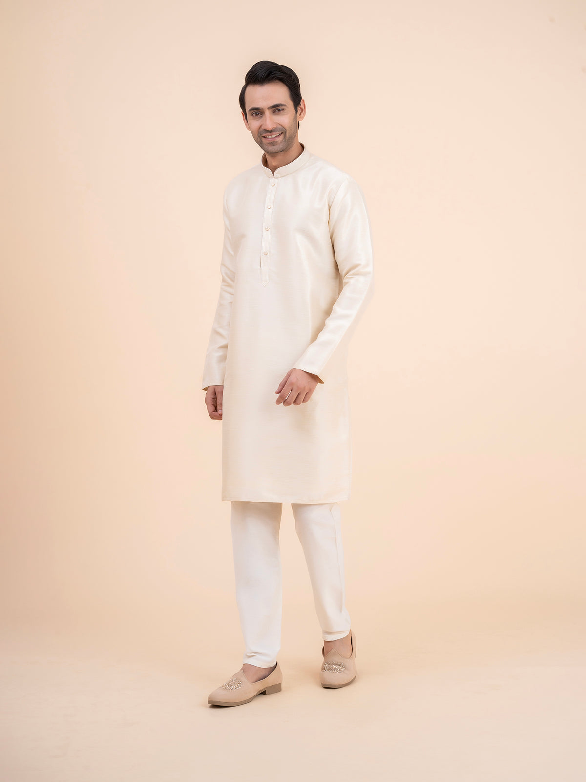 Ivory Solid Kurta Set