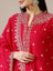 Scarlet Red Zari Embroidered Kurta Set