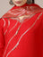 Regal Red Solid Kurta Set with Contemporary Silver Sequin Detailing