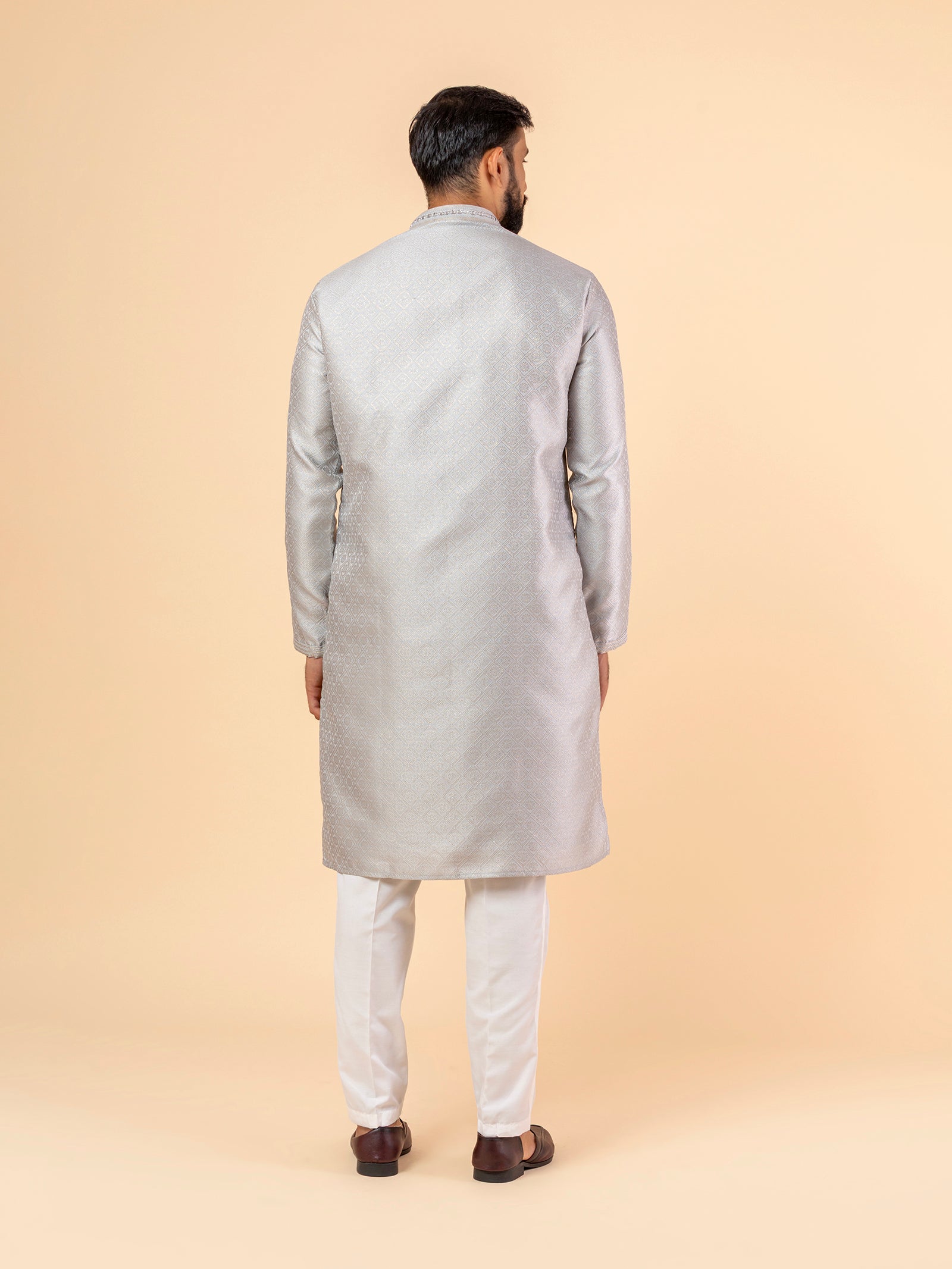 Sterling Grey Rhombus Kurta Set