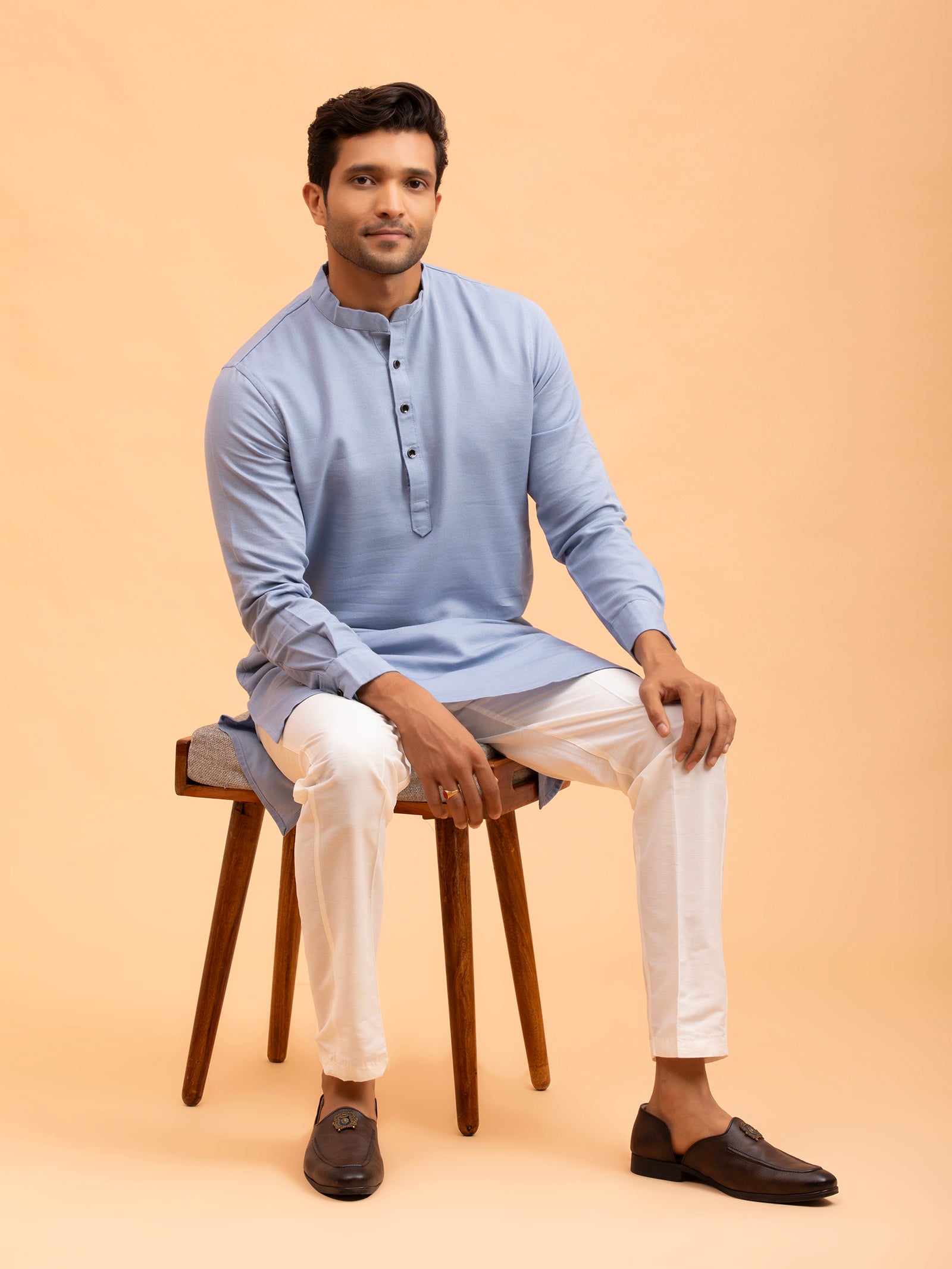 Sky Blue Minimalist Kurta