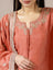 Coral Embroidered Suit Set