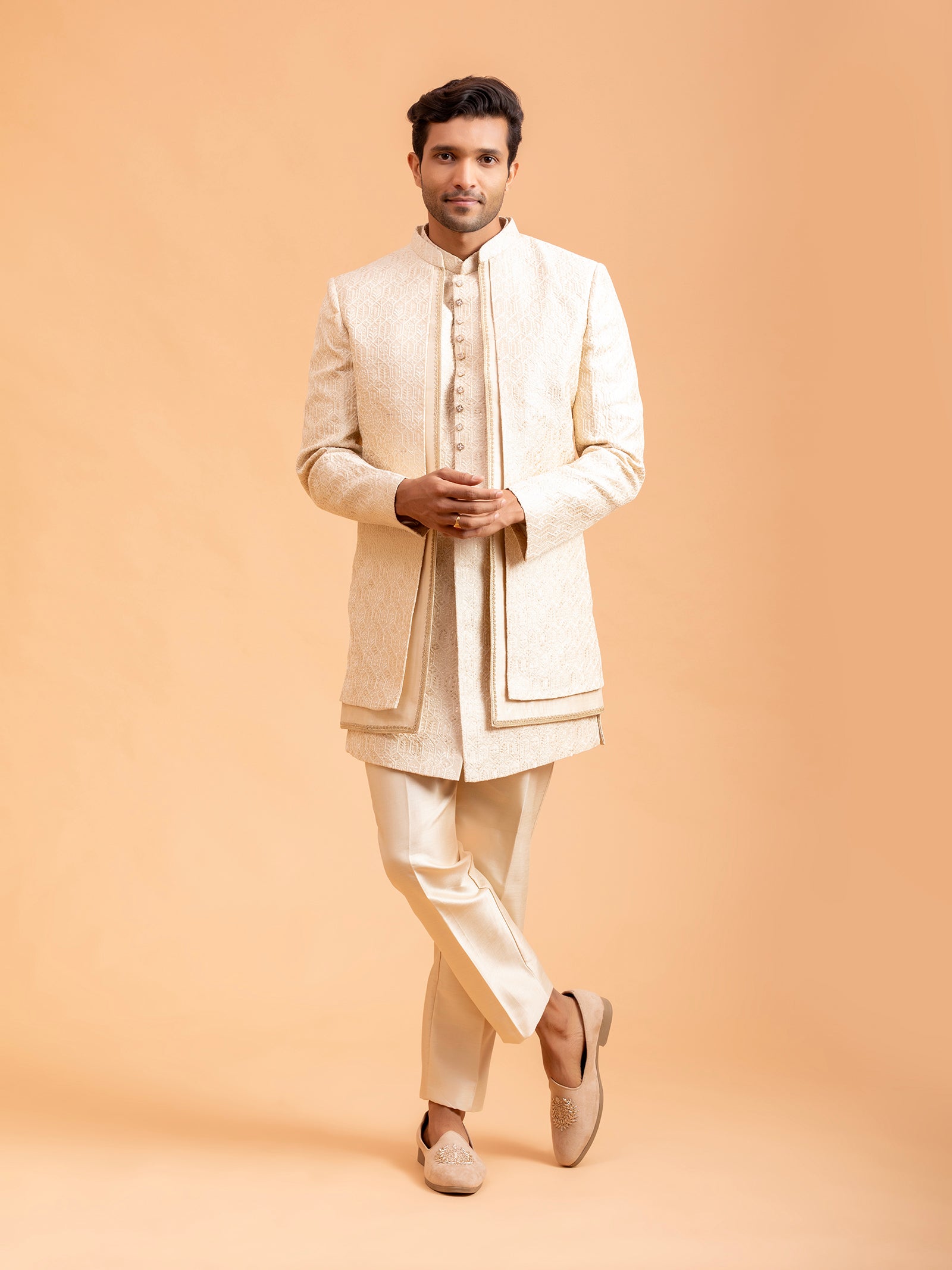 Golden Heirloom Embellished Indo-Western Set