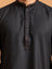 Black Embroidered Placket Kurta Set