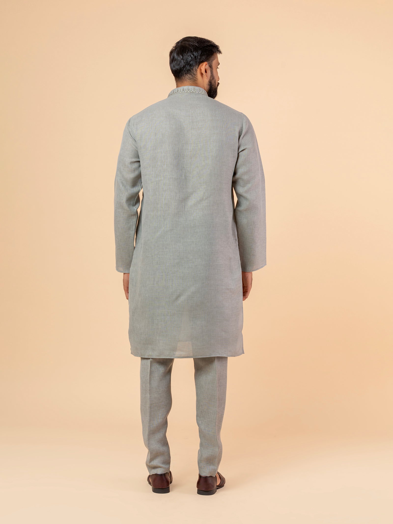 Simple Sage Filigree Kurta Set