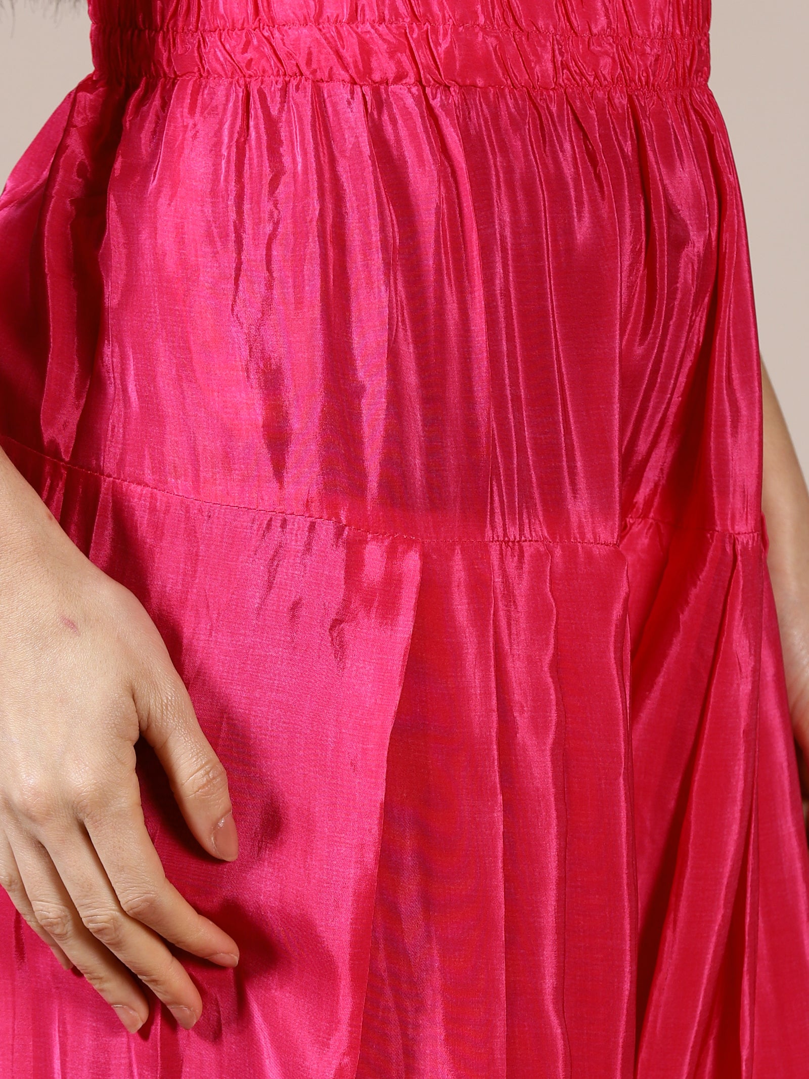 Fuchsia Heavy Paisley Print Suit Set
