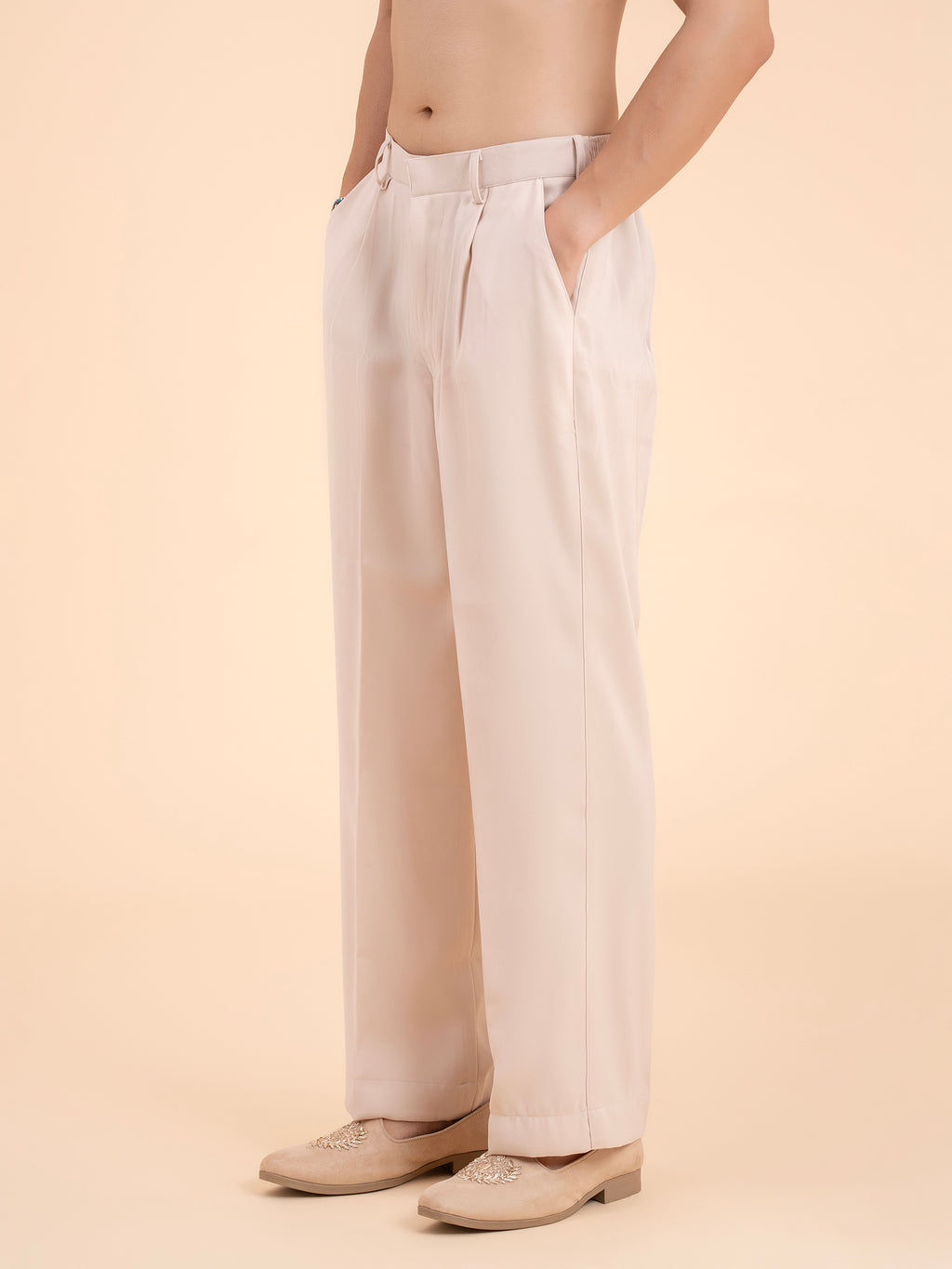 Soft Sand Embellished Neck Kurta Set