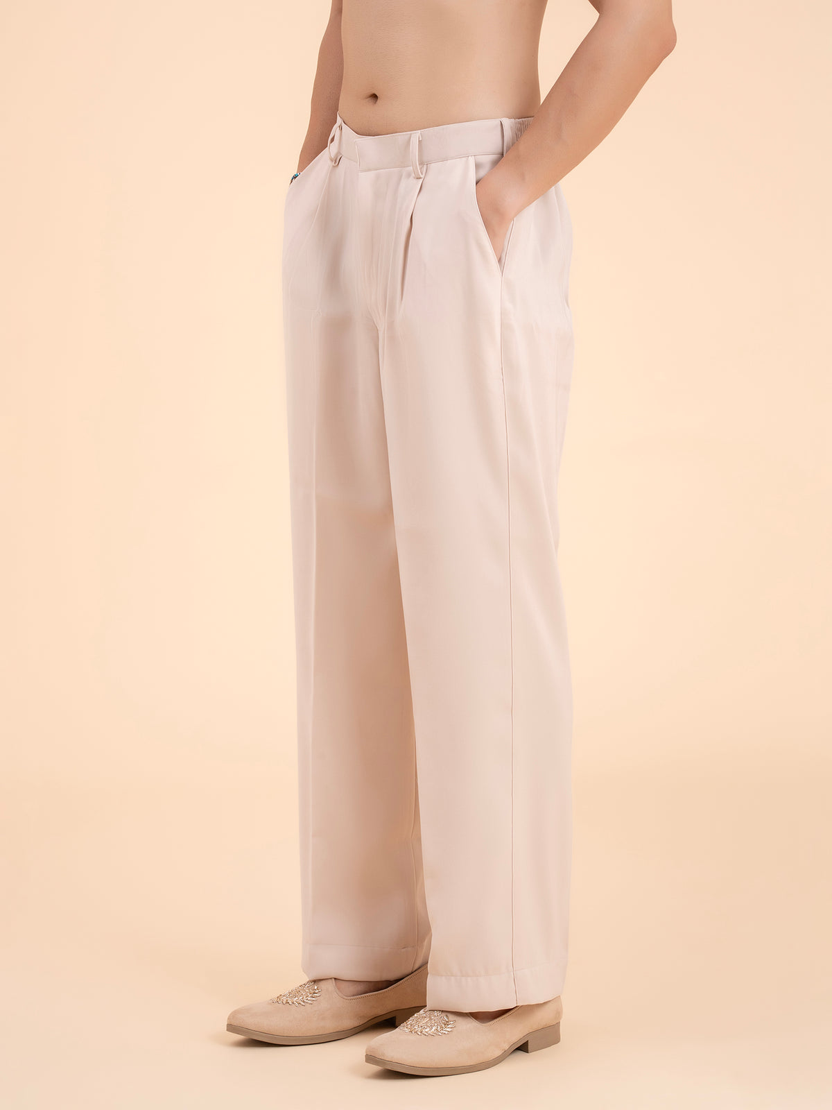 Soft Sand Embellished Neck Kurta Set