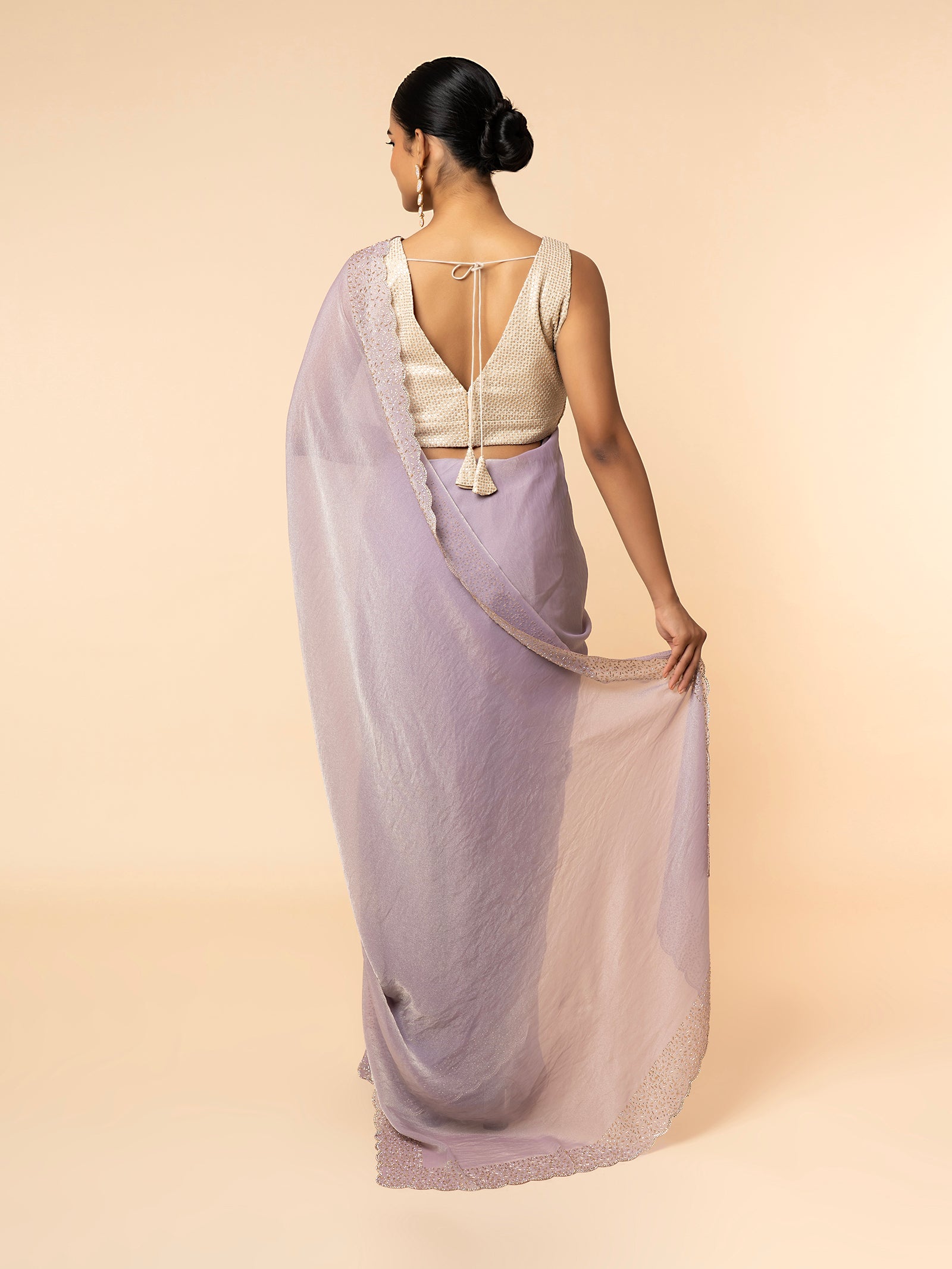Lavender Haze Embellished Saree