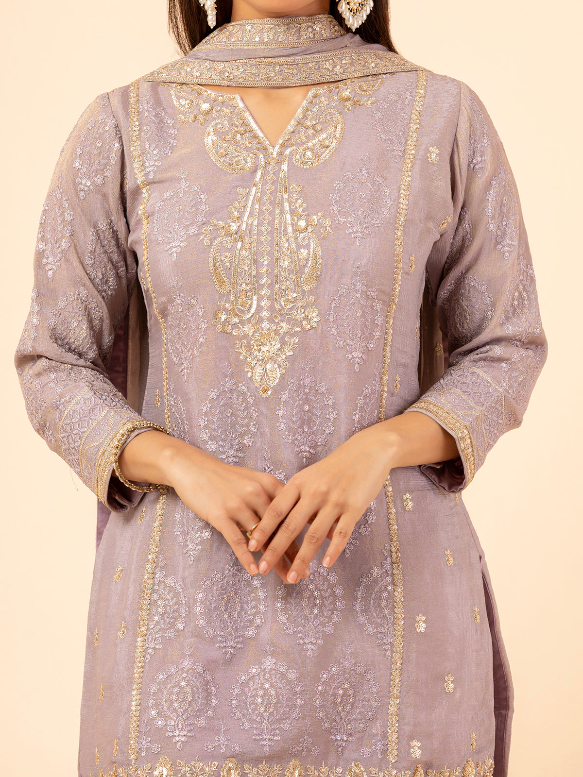 Lavender Radiance Sharara Set