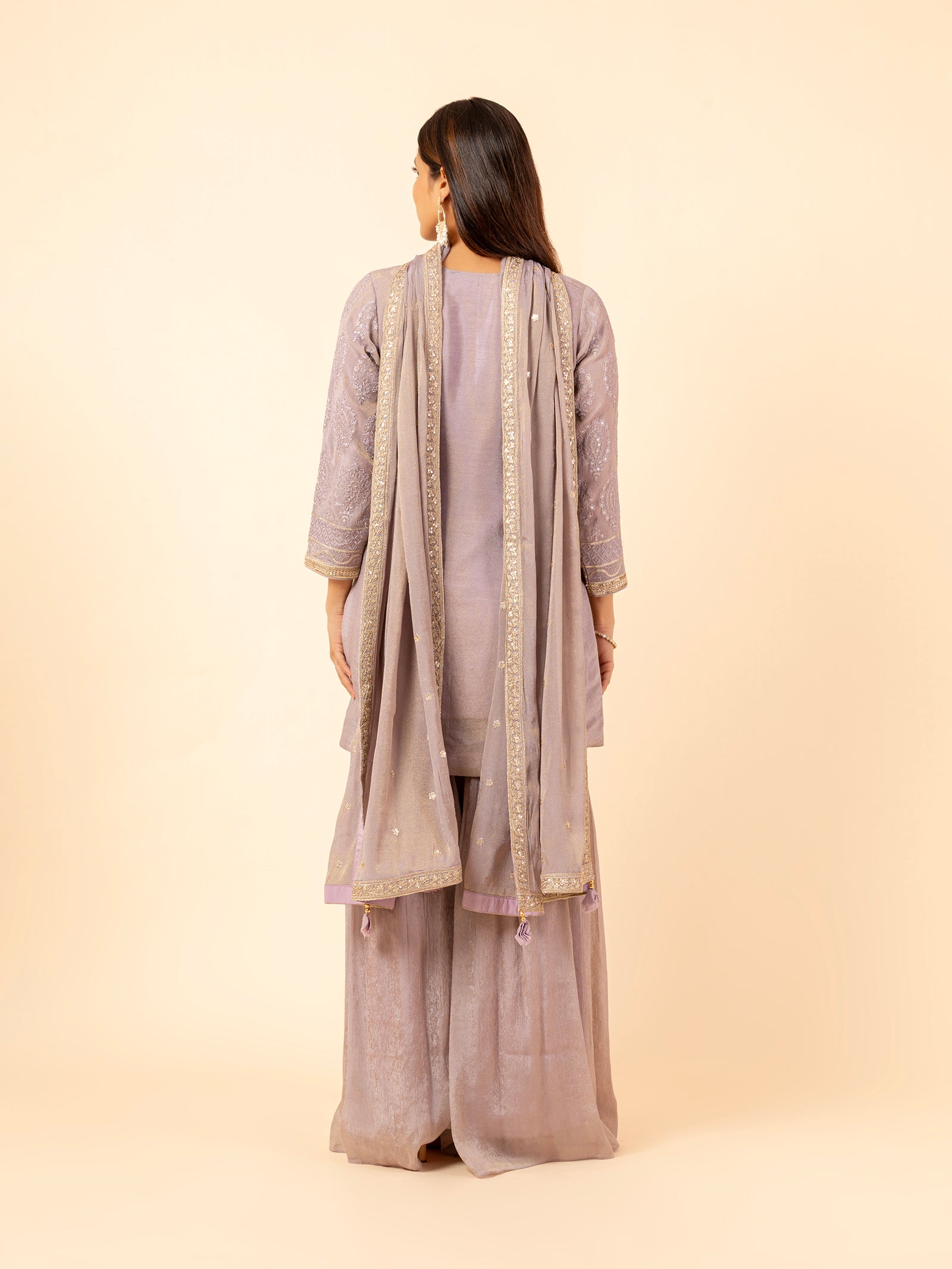 Lavender Radiance Sharara Set