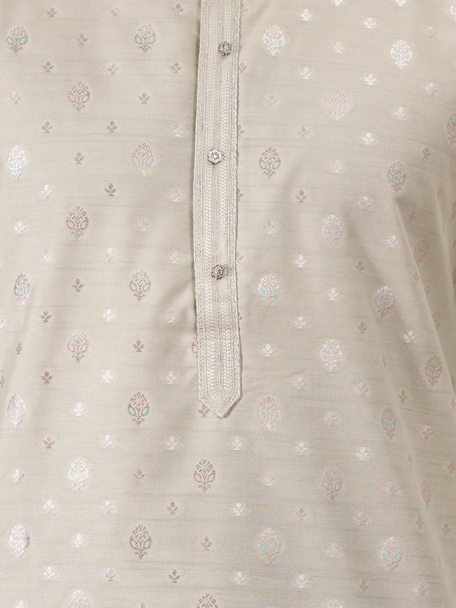 Sage Diamond Micro-Pattern Kurta Set