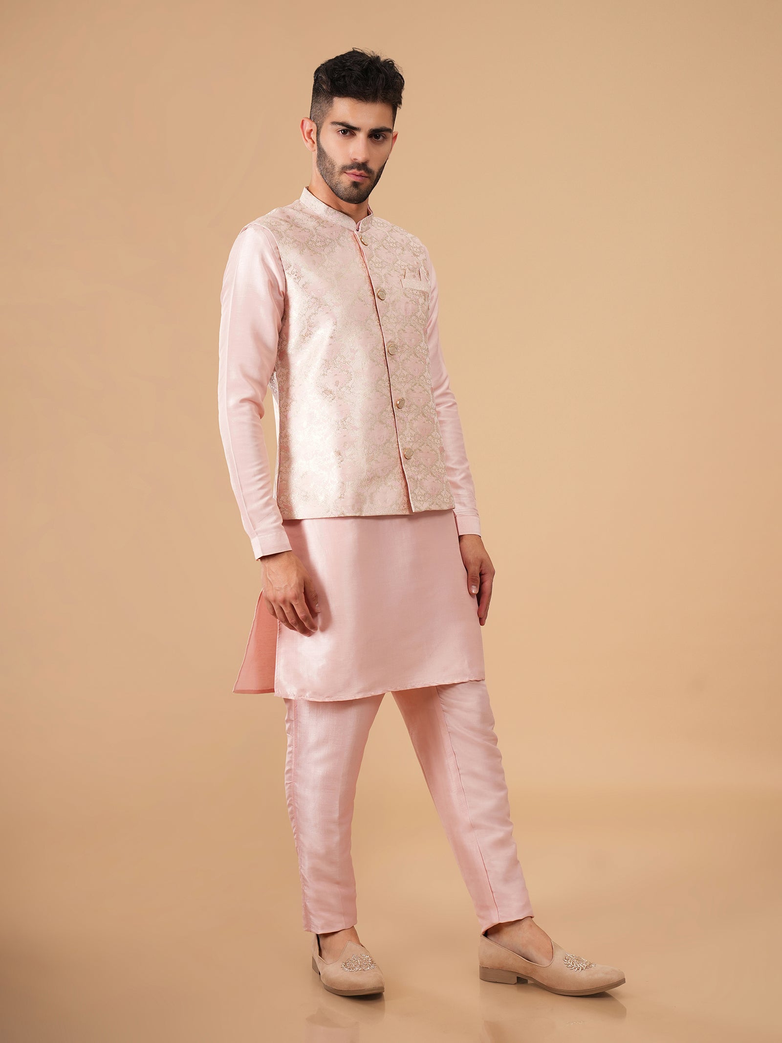 The Peach Nectar Lattice Jacket Set