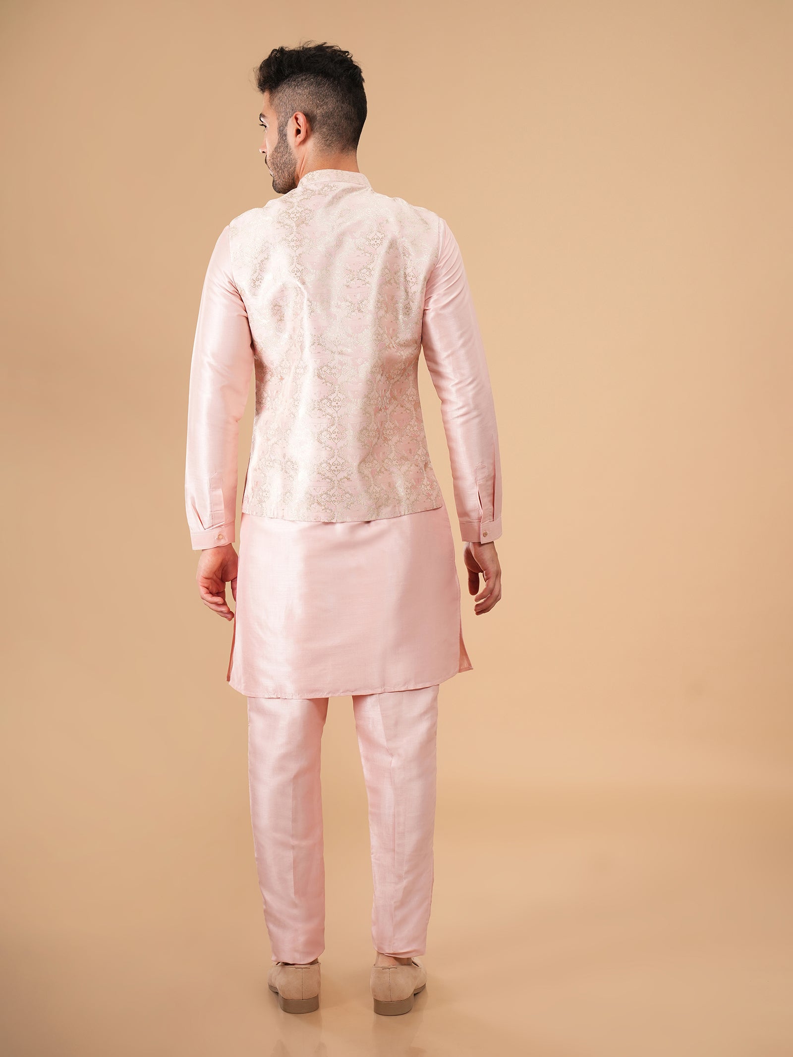 The Peach Nectar Lattice Jacket Set