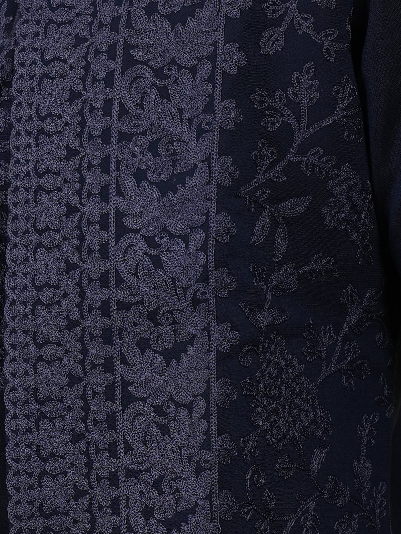 Midnight Navy Filigree Embroidered Kurta Jacket Set