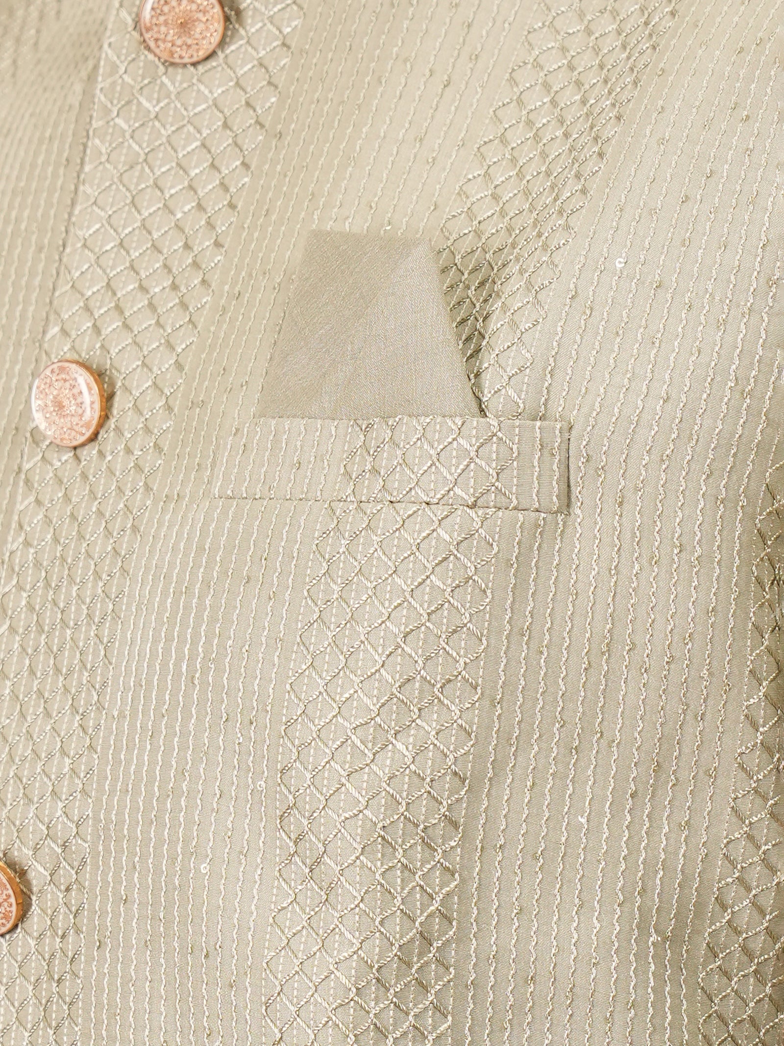 Sage Green Geometric Jacket Set