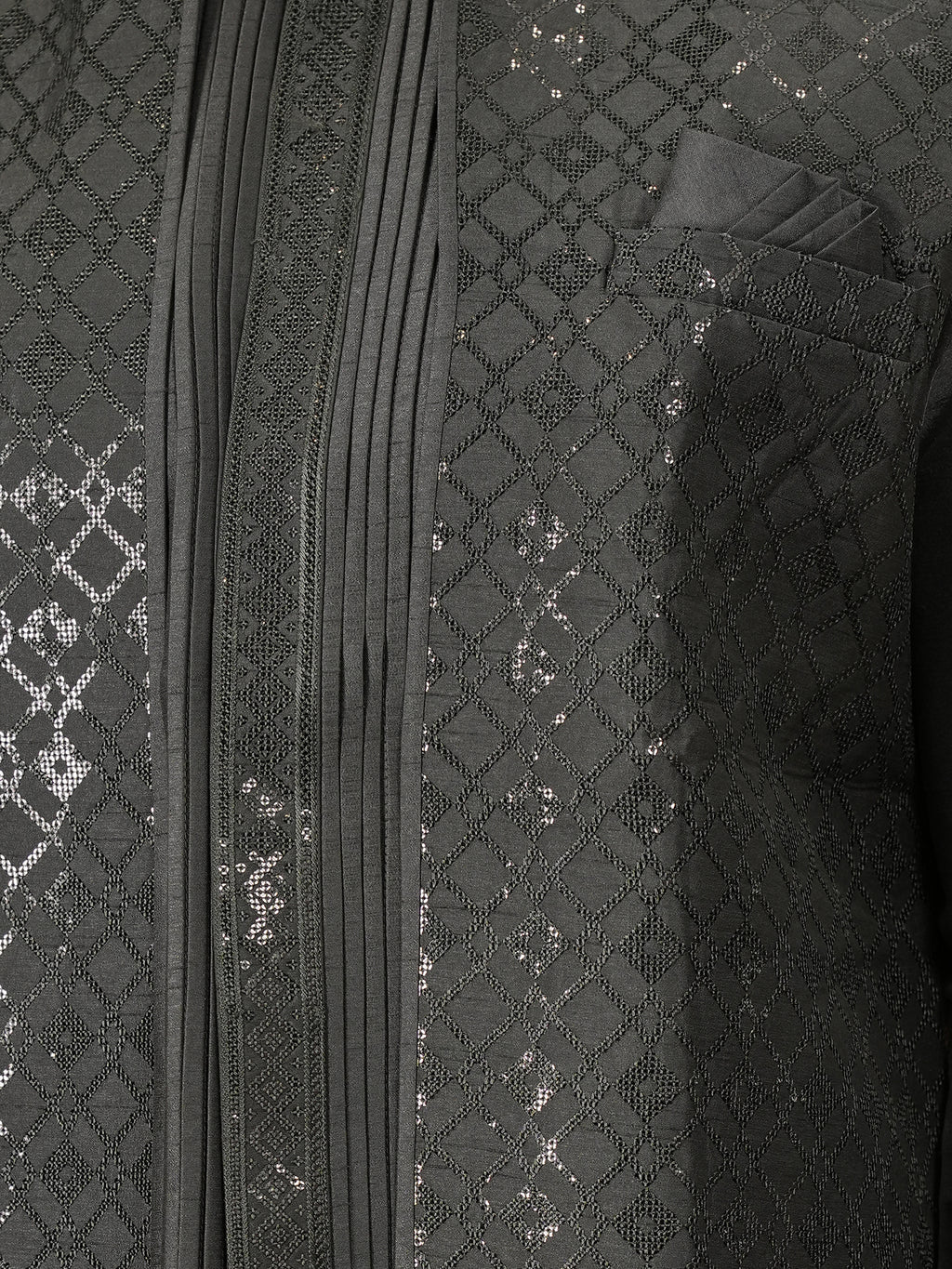The Midnight Obsidian Pleat Jacket Set