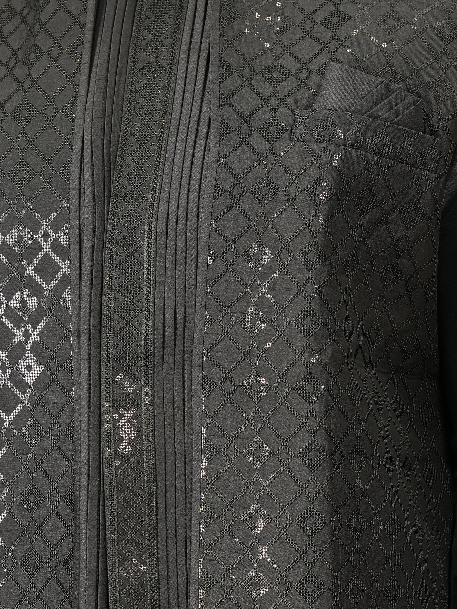 The Midnight Obsidian Pleat Jacket Set