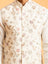 Ivory Floral Embroidered Nehru Jacket Set