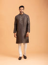 Charcoal Bronze Embroidered Kurta Set
