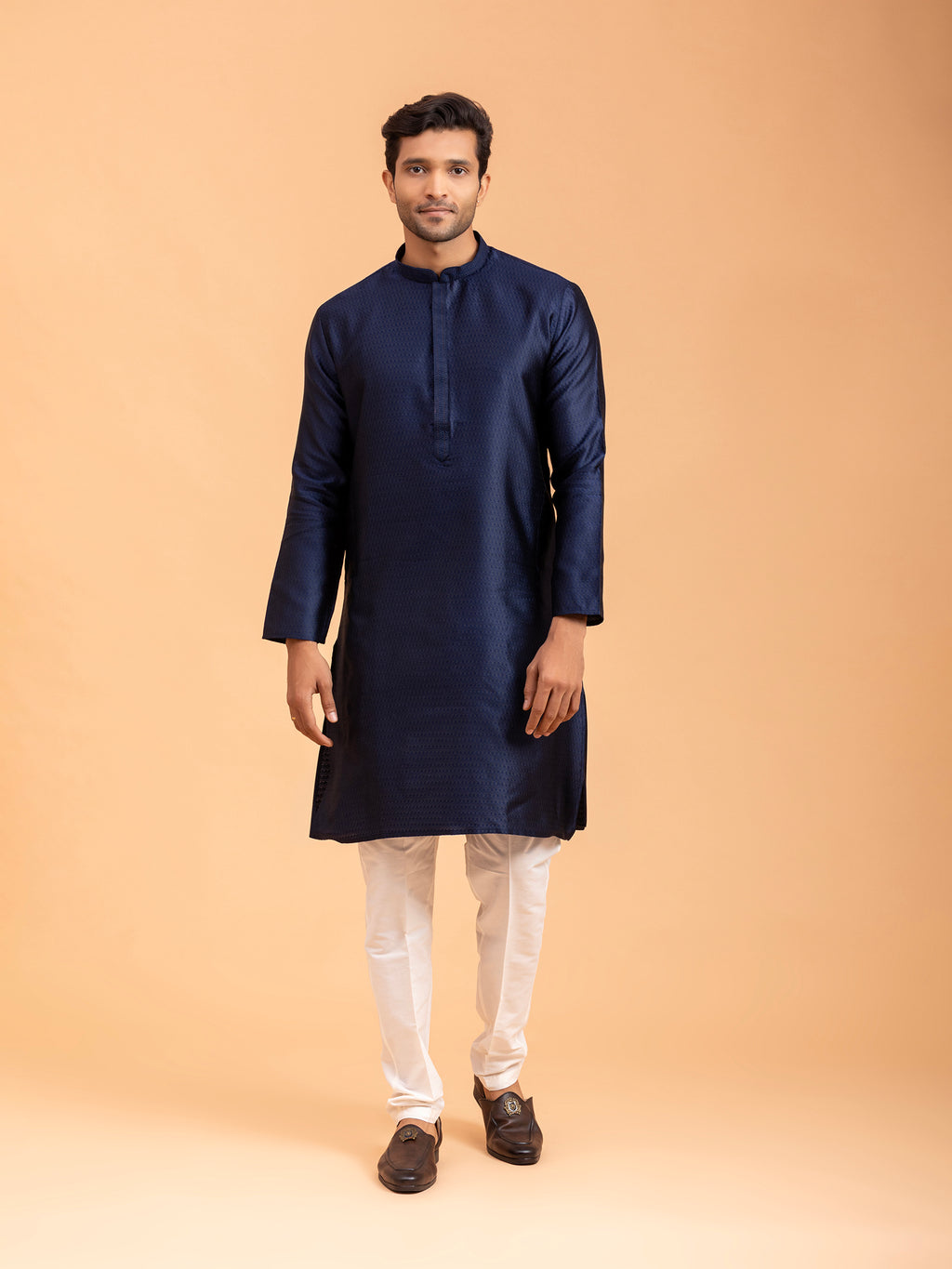 Royal Sapphire Textured Kurta Set