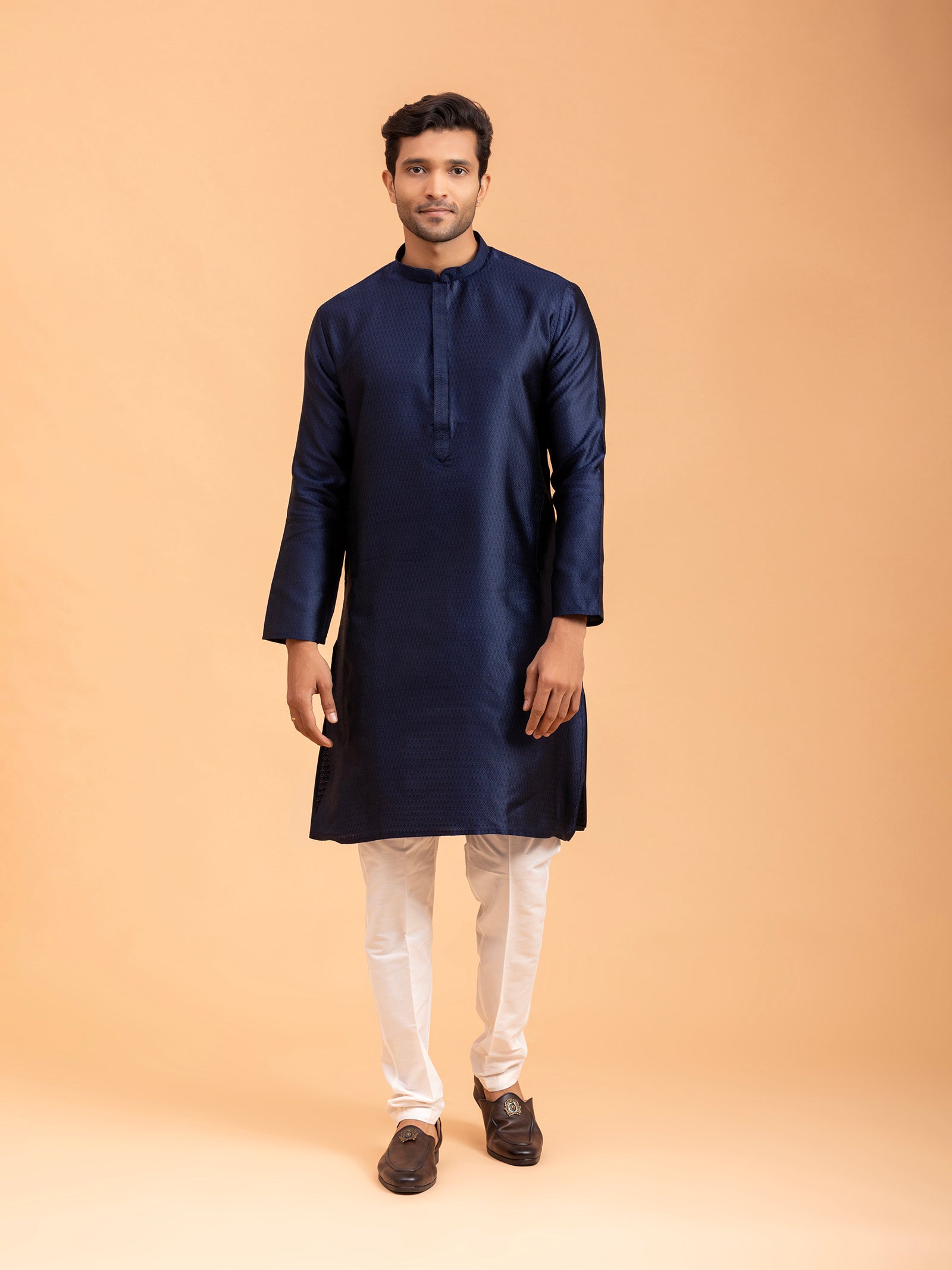 Royal Sapphire Textured Kurta Set