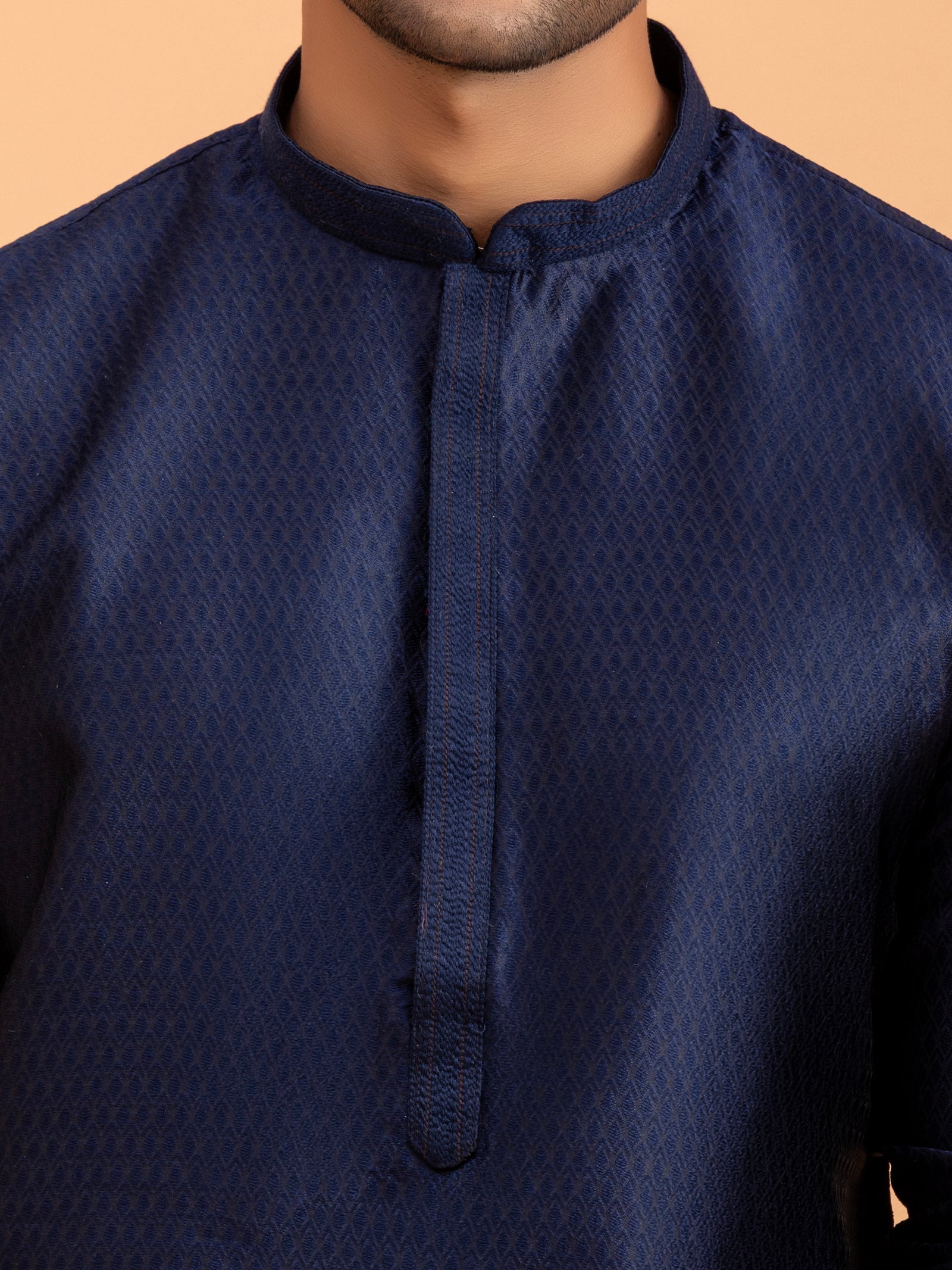 Royal Sapphire Textured Kurta Set