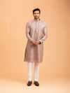 Beige Floral-Patterned Kurta Set