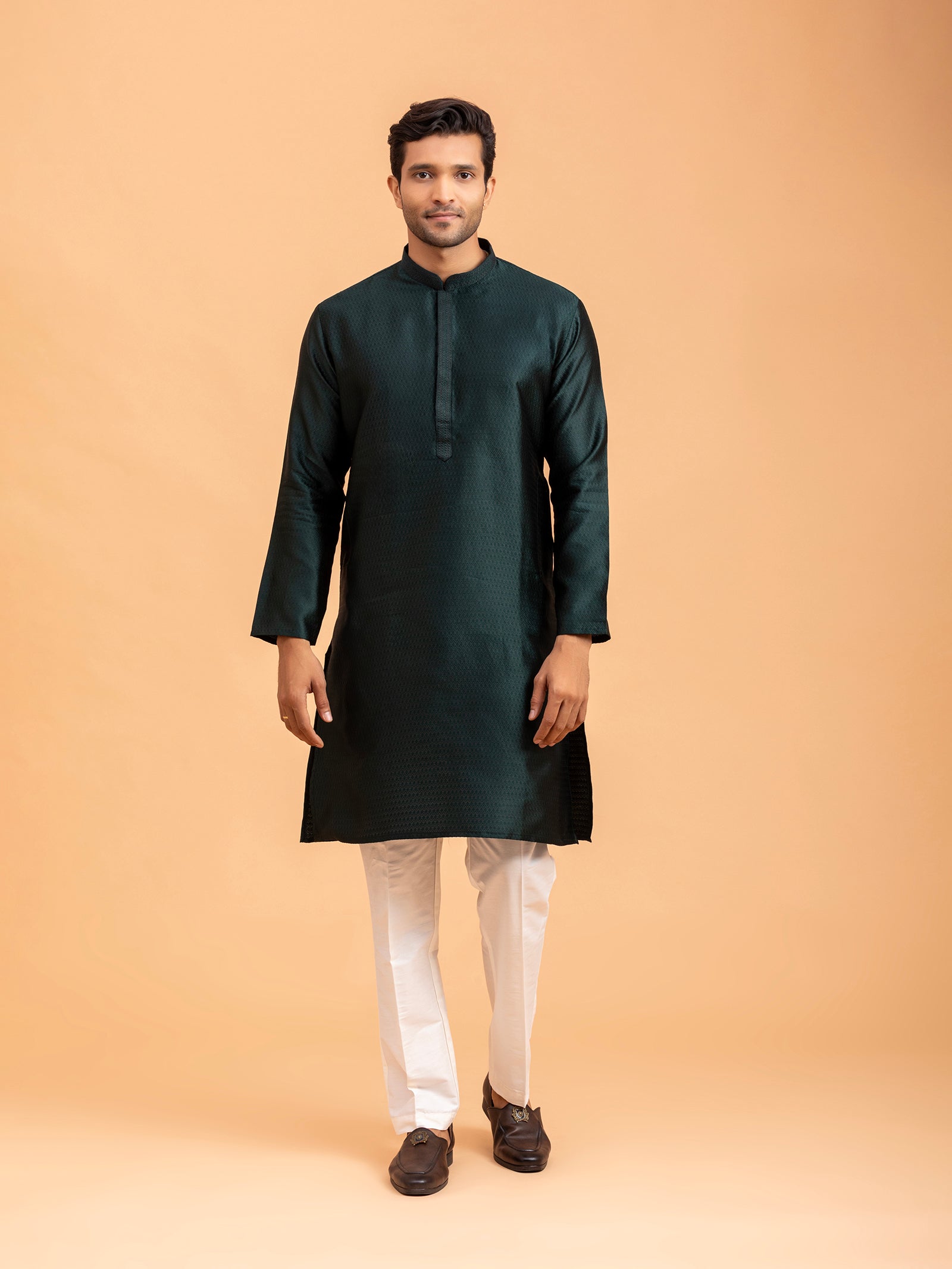 Emerald Weave Kurta Set