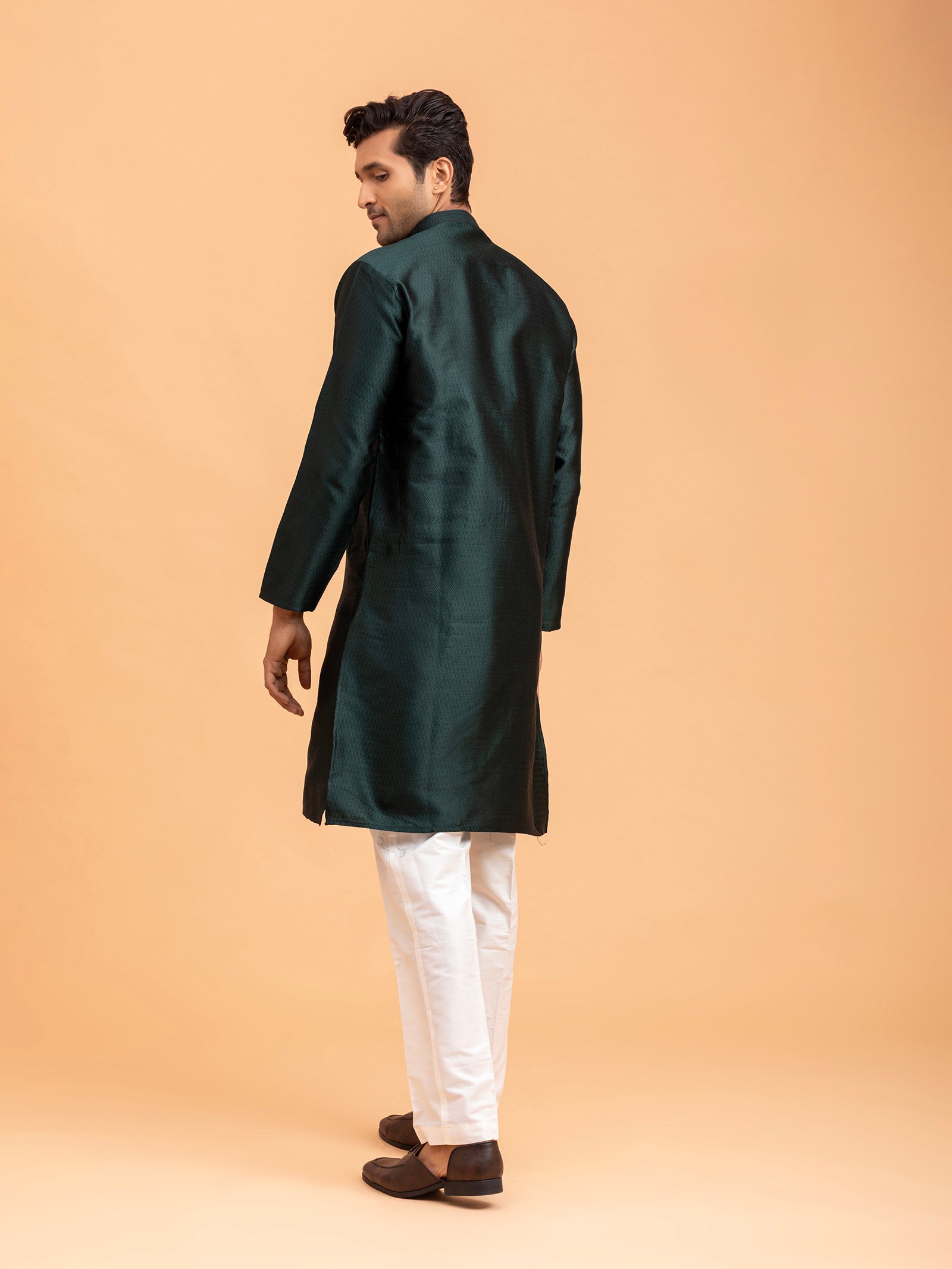 Emerald Weave Kurta Set