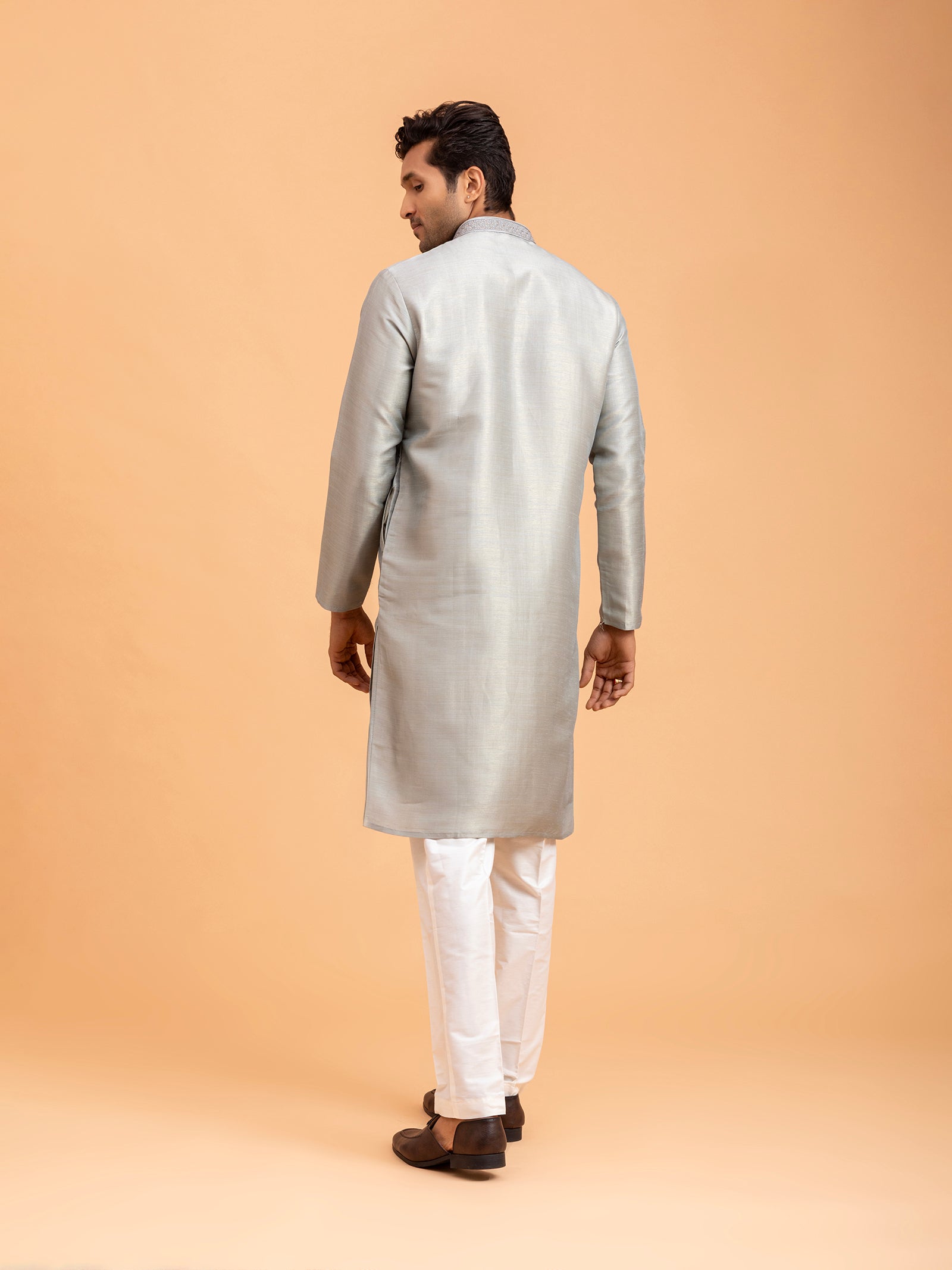 Silver Sage Embroidered Kurta Set