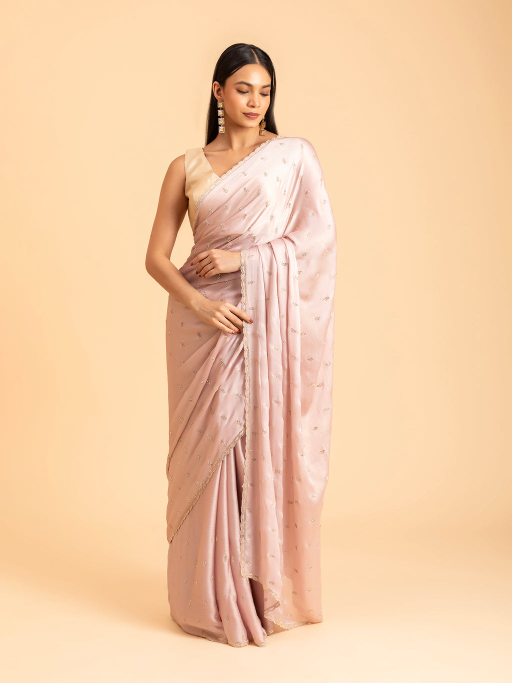Blush Starburst Saree